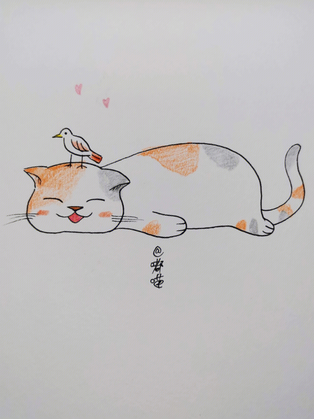 可爱的猫咪简笔画教程40