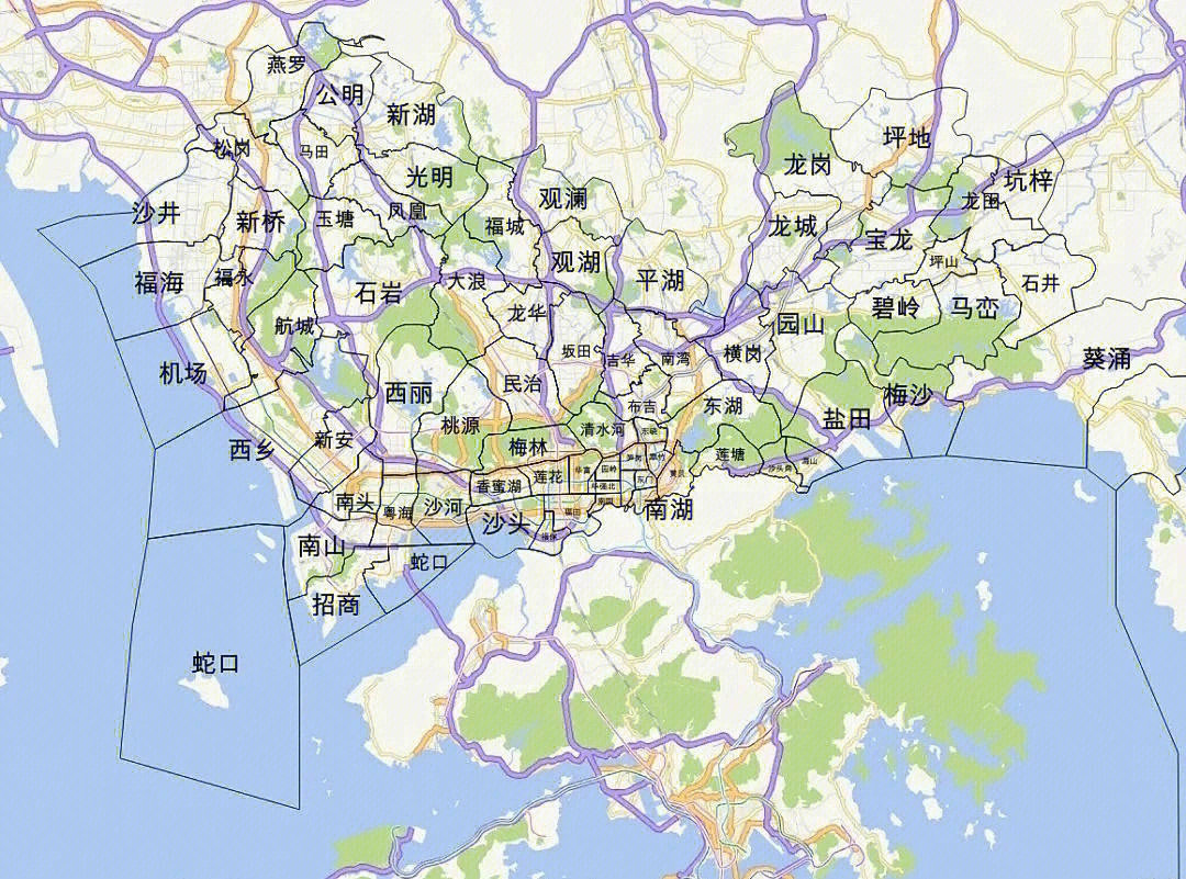 深圳地区划分图图片