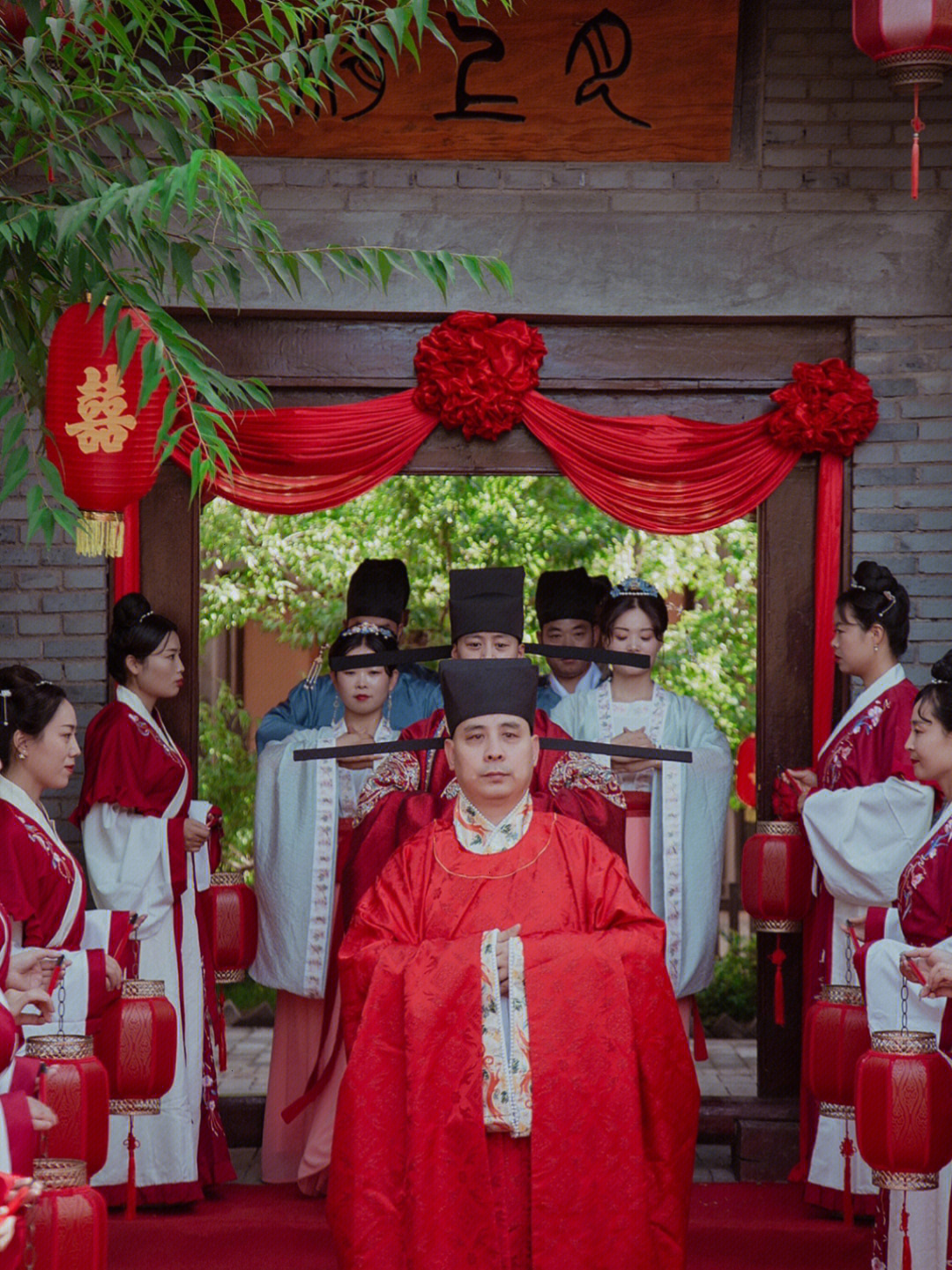 中国国风大型宋制婚秀山河月明婚礼跟拍