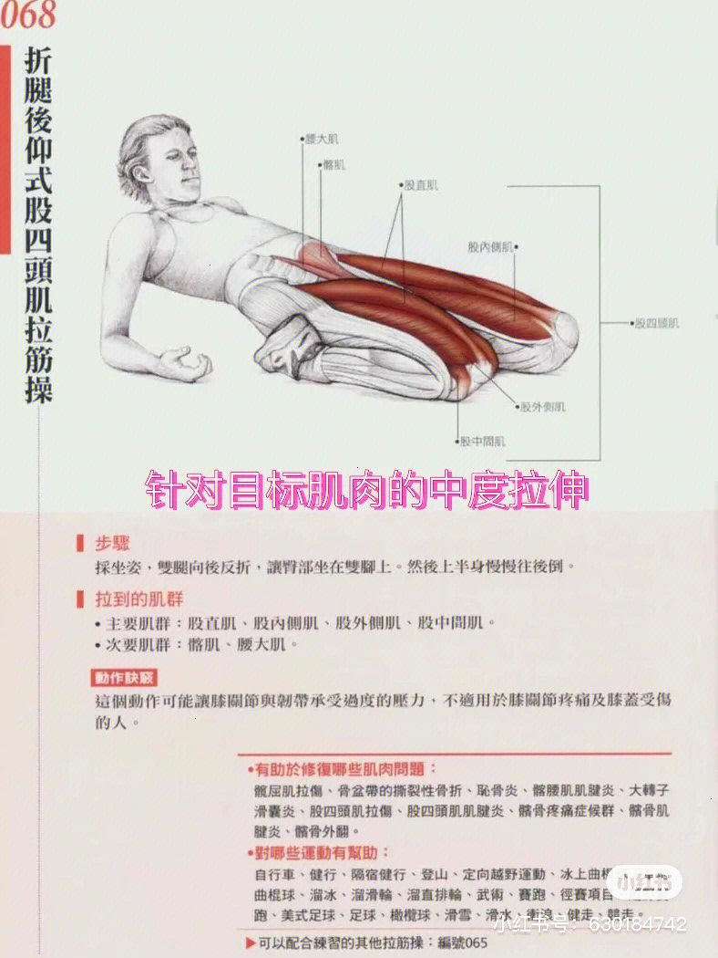 半腱肌半膜肌拉伸图片