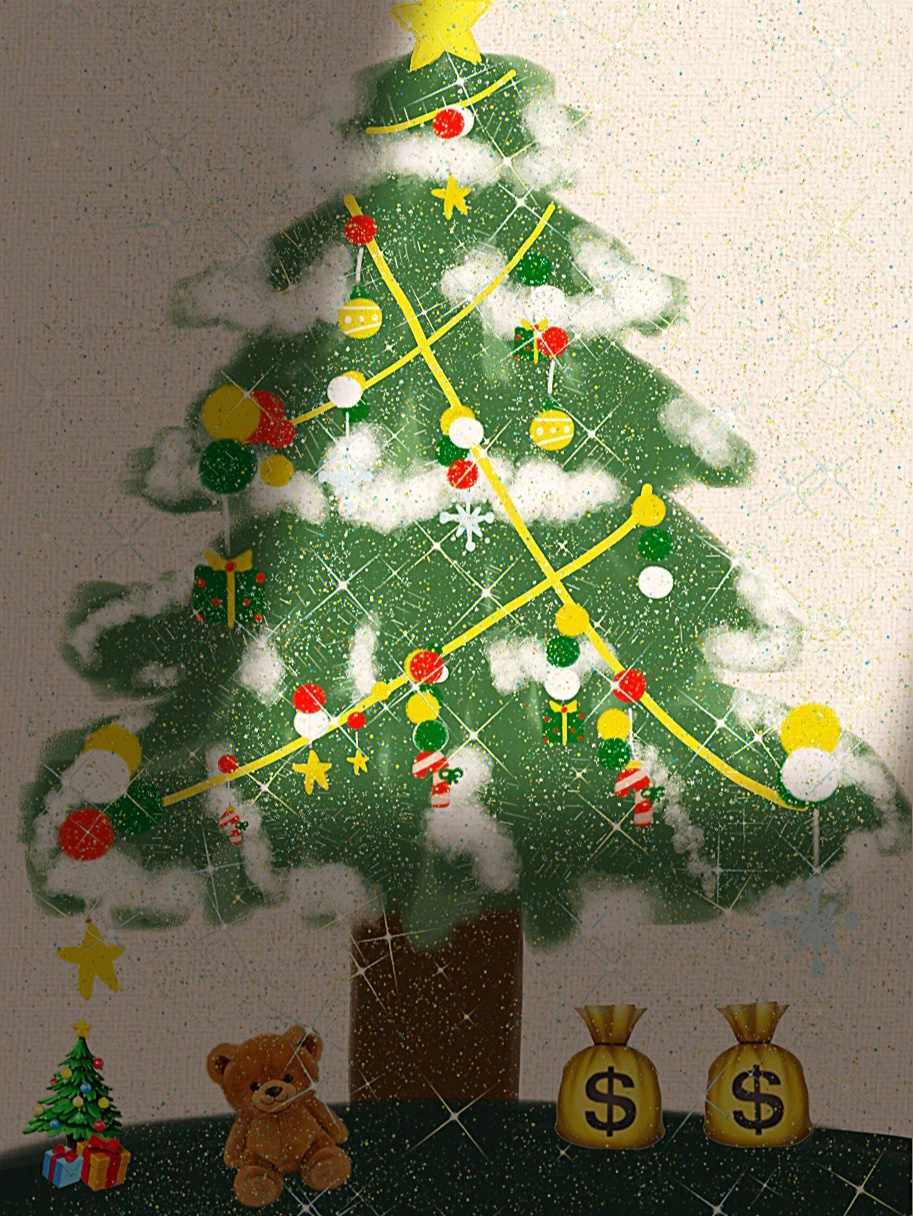 圣诞树绘画