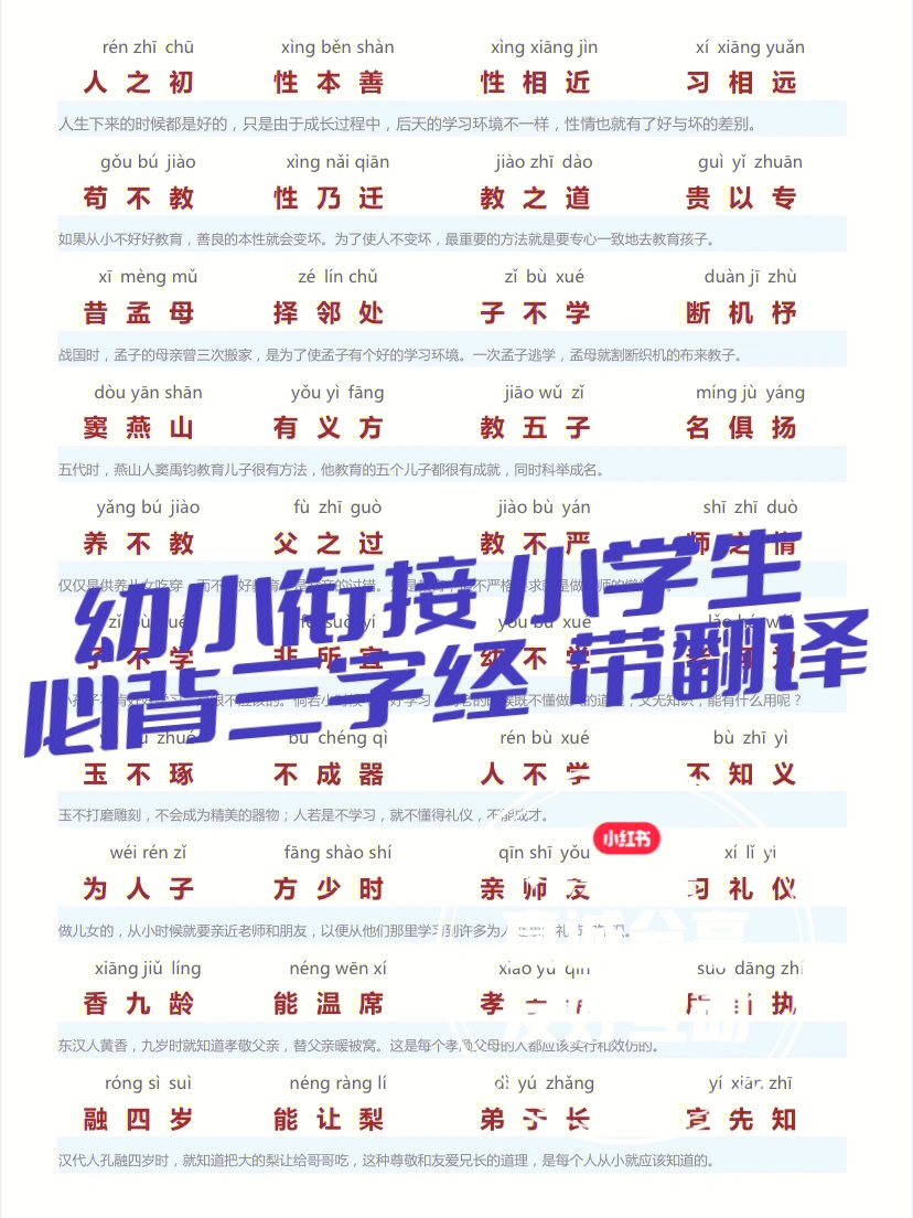 三字经怎么背图片