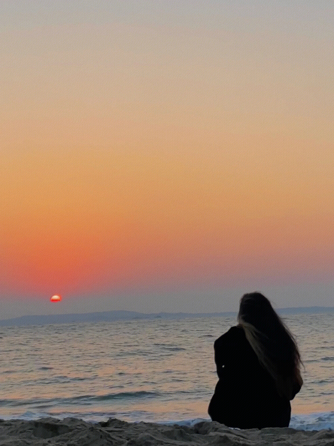 终于完成一个人看一场海边日出