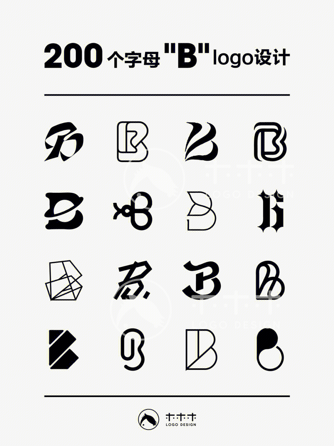 logo设计200个字母b的创意变形78