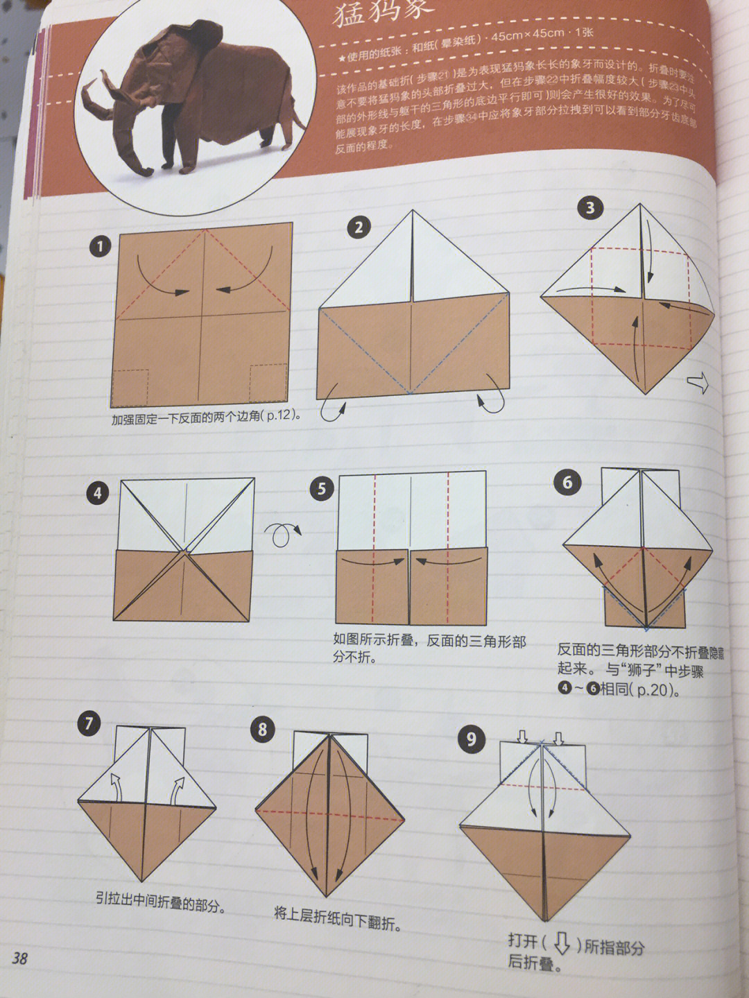 大象折纸步骤图片