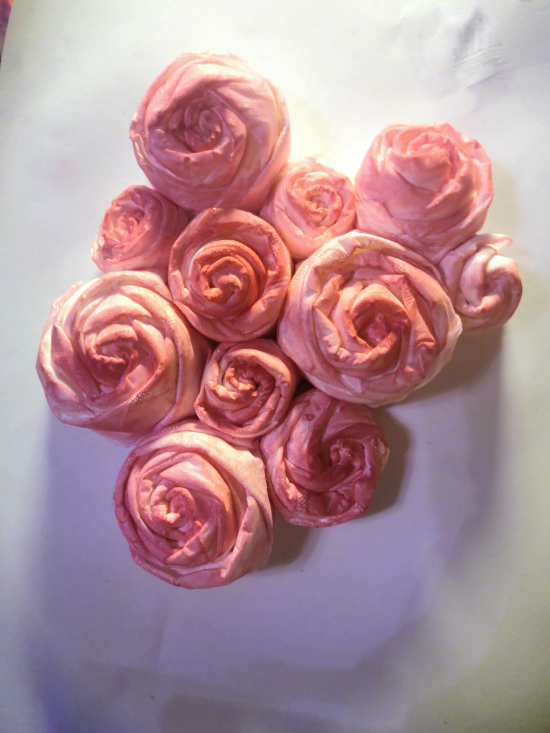 用纱巾叠的玫瑰花图片