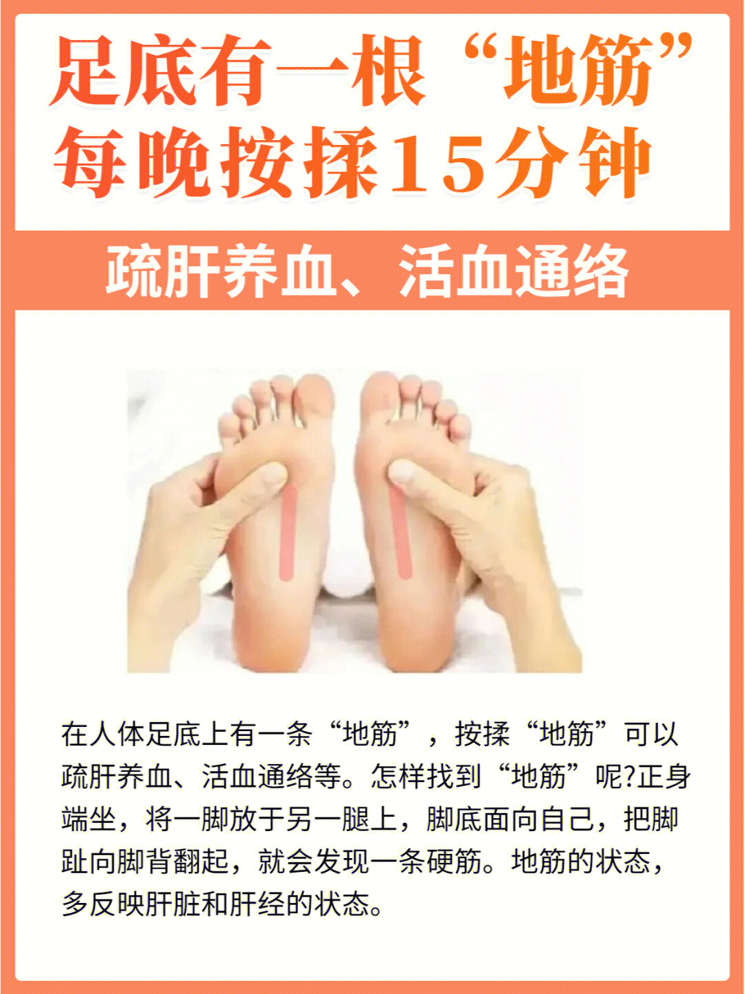 足底有一根地筋每晚按揉好处多