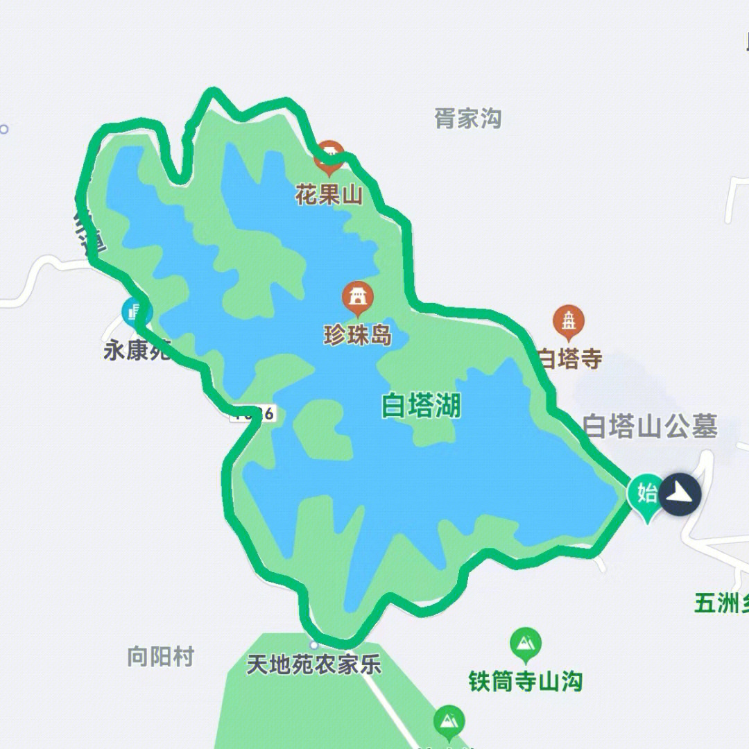 白塔湖地图图片