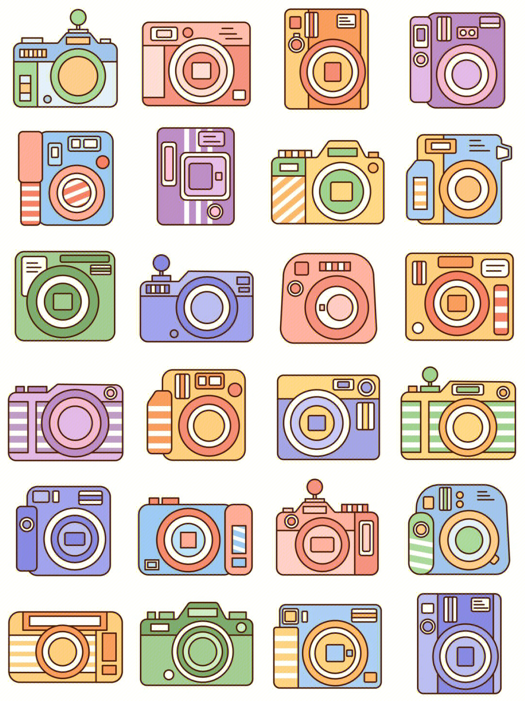 超好上手的24个超软萌可爱相机简笔画