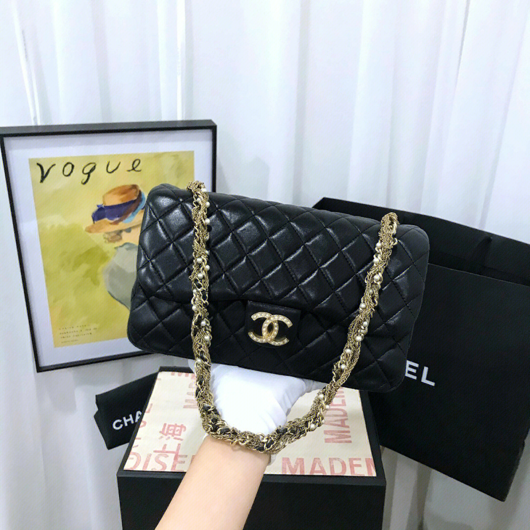 957815 chanel 香奈儿 westminster 荆棘款 珍珠 羊皮 手拎包