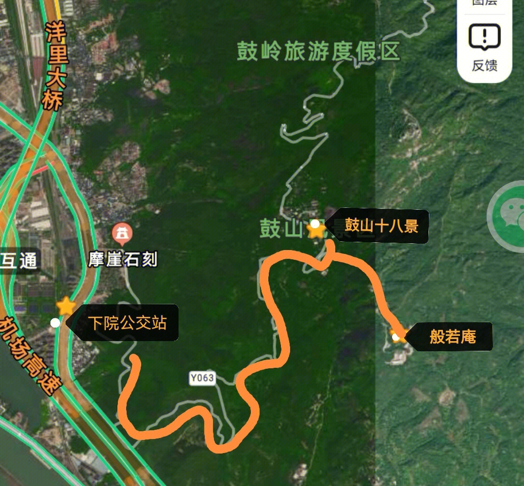 鼓山登山规划图图片