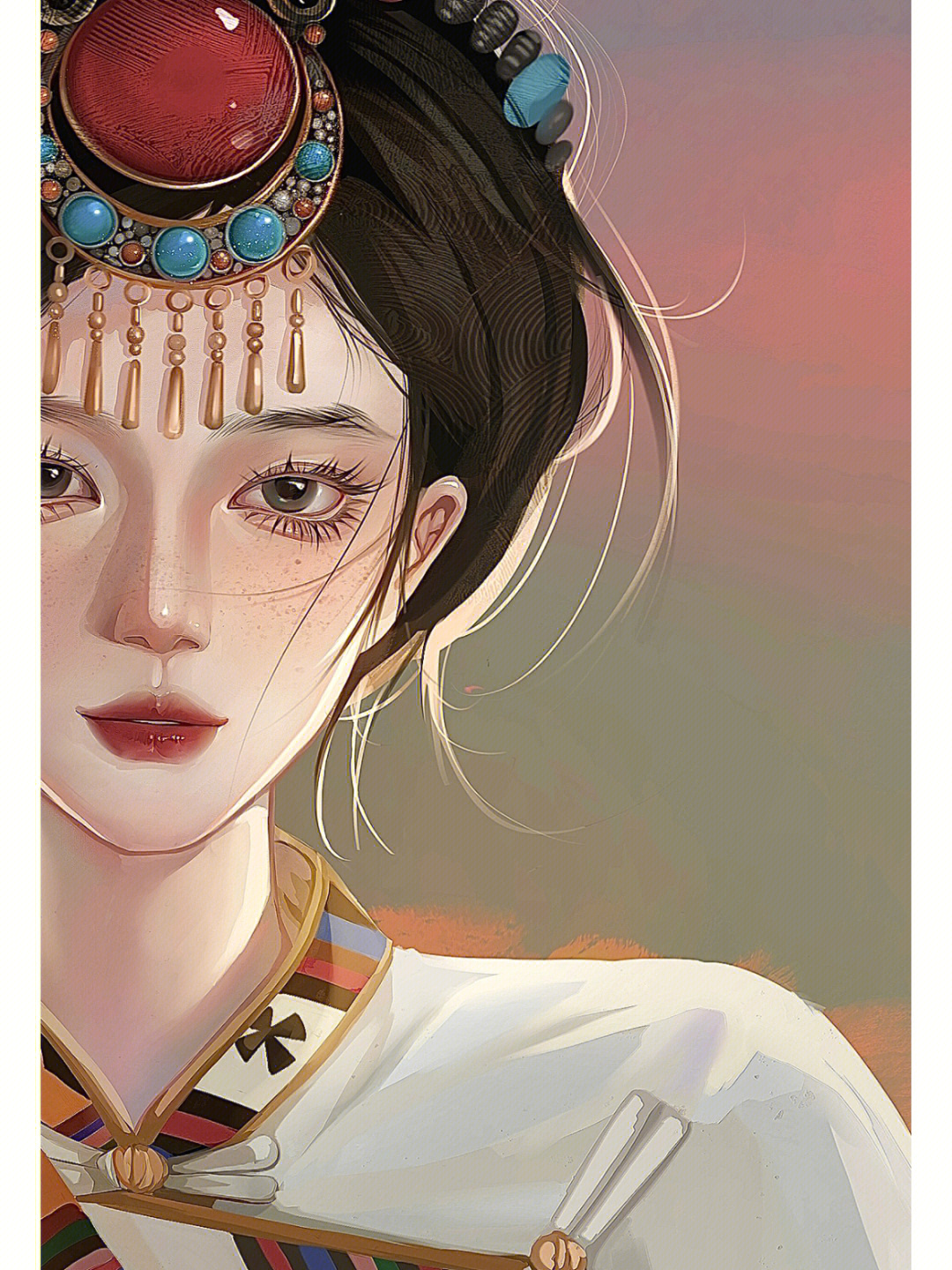 procreate板绘西藏服装