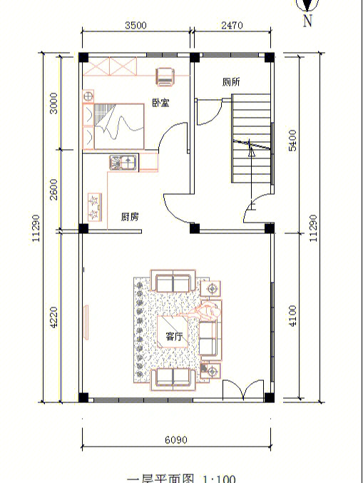 8×10平米自建房设计图图片