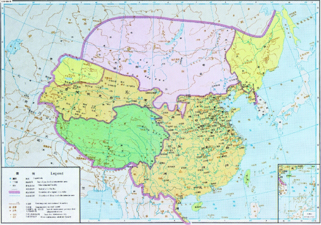东汉版图最大时的地图图片