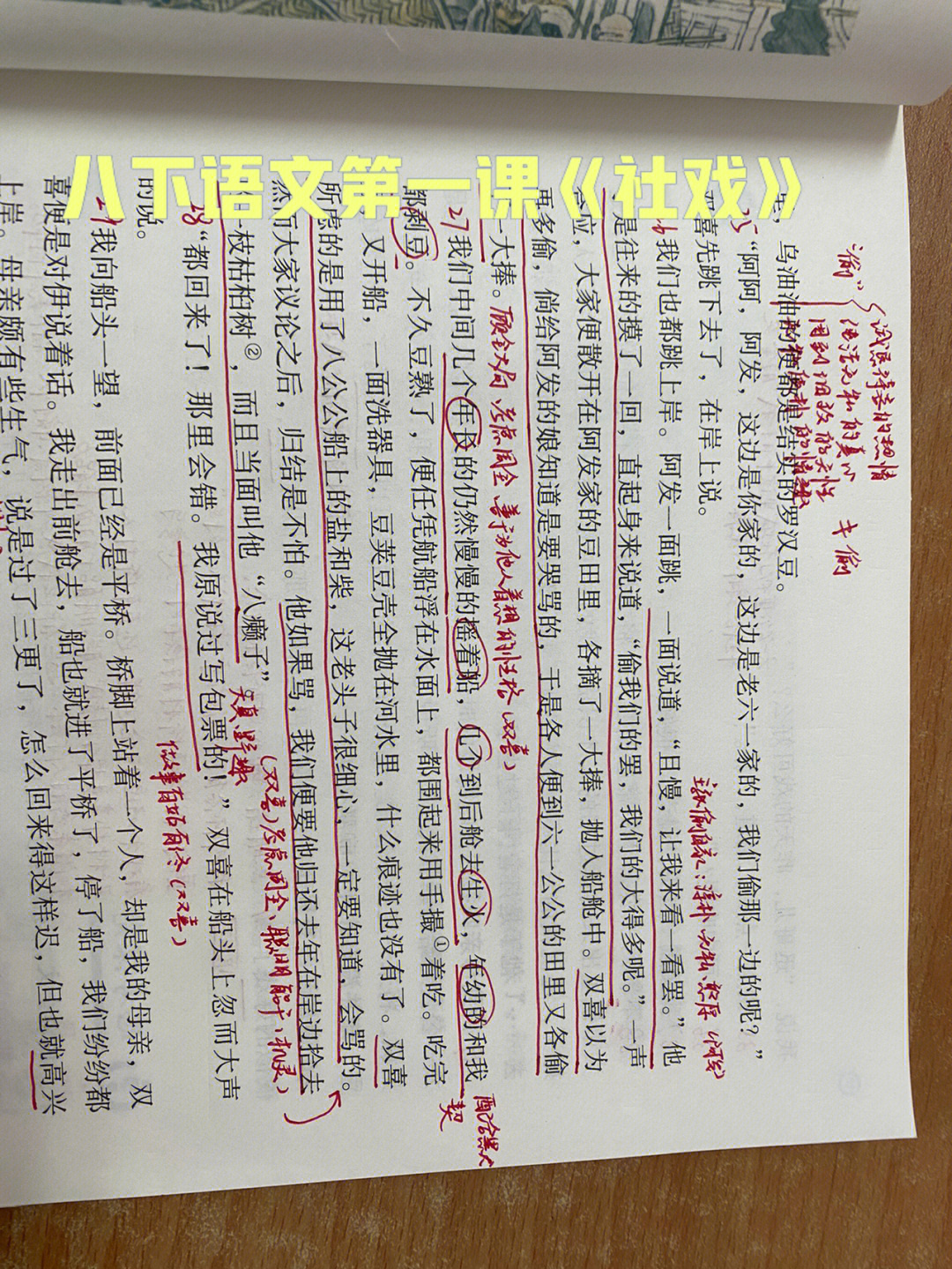 社戏 课堂笔记图片