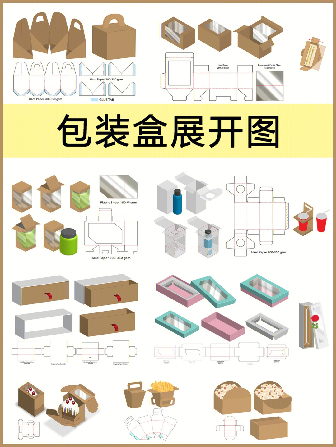 包装盒展开图ai矢量素材78