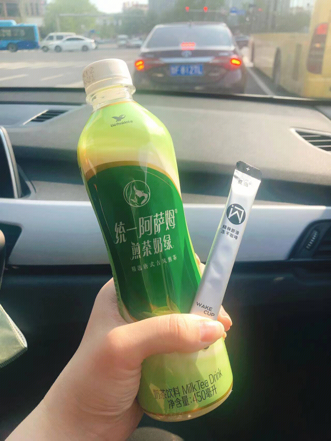 统一煎茶奶绿难喝图片