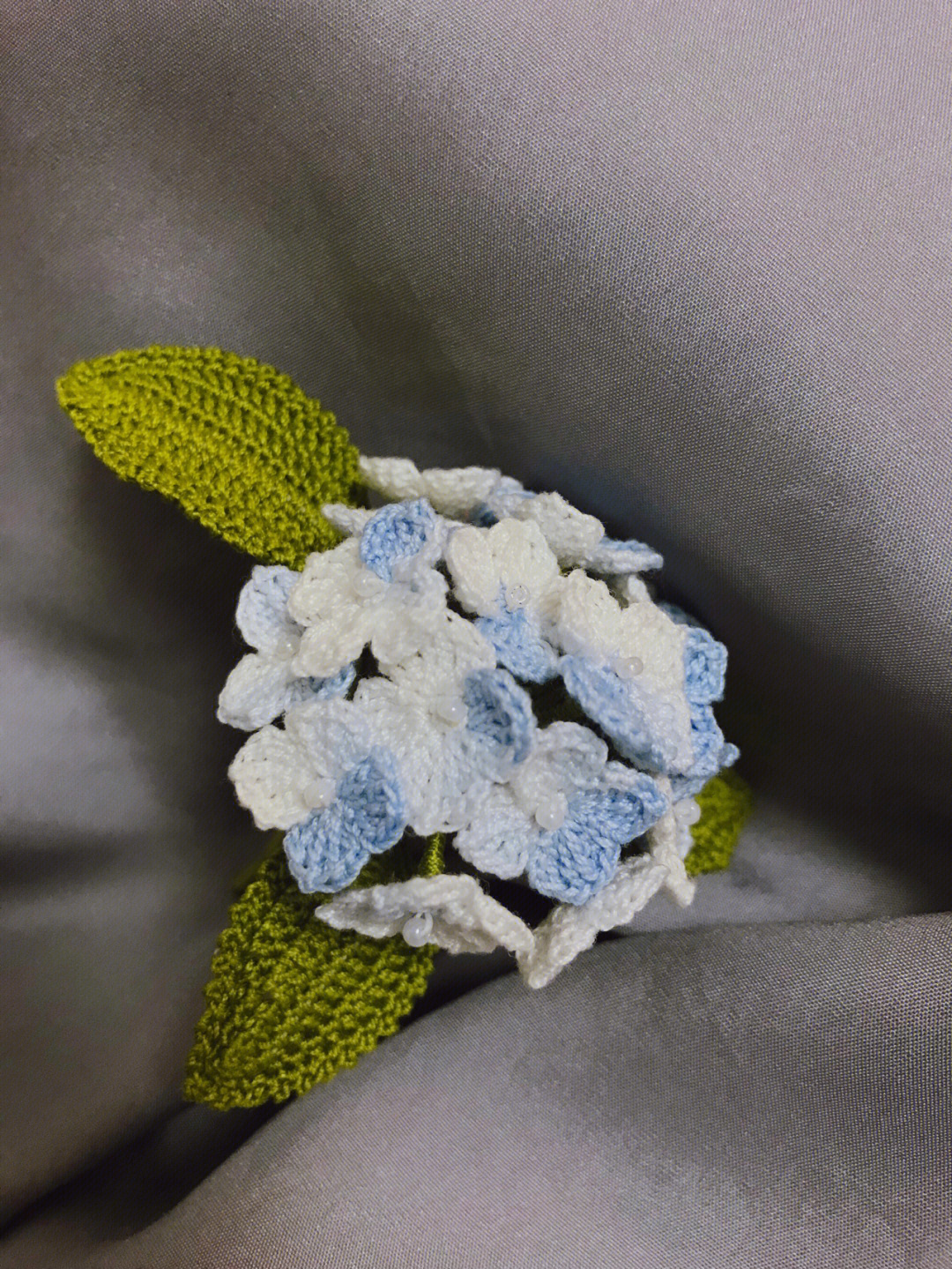丝巾绣球花叠法图片
