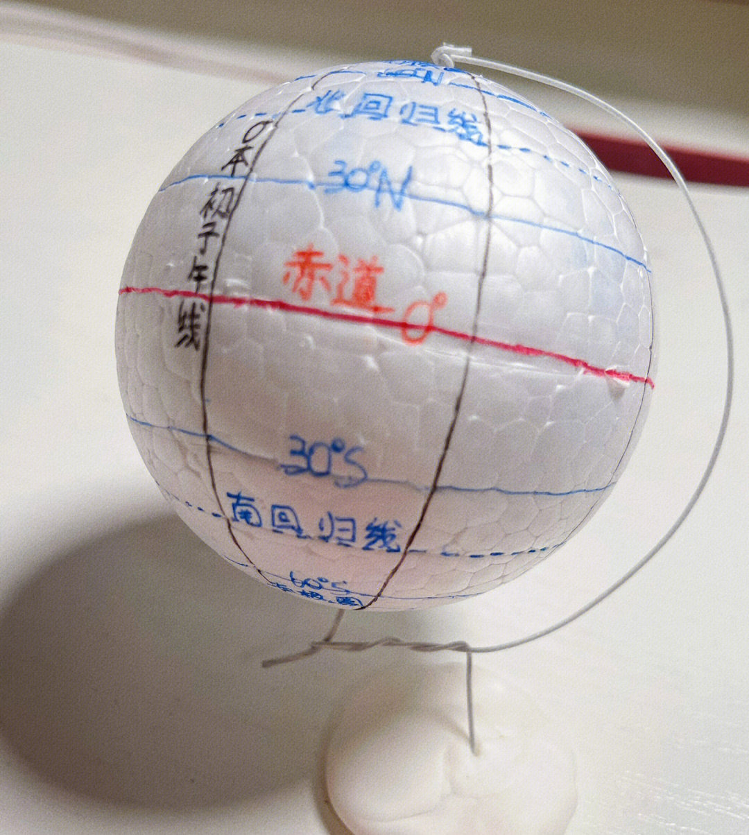 如何用乒乓球做地球仪图片