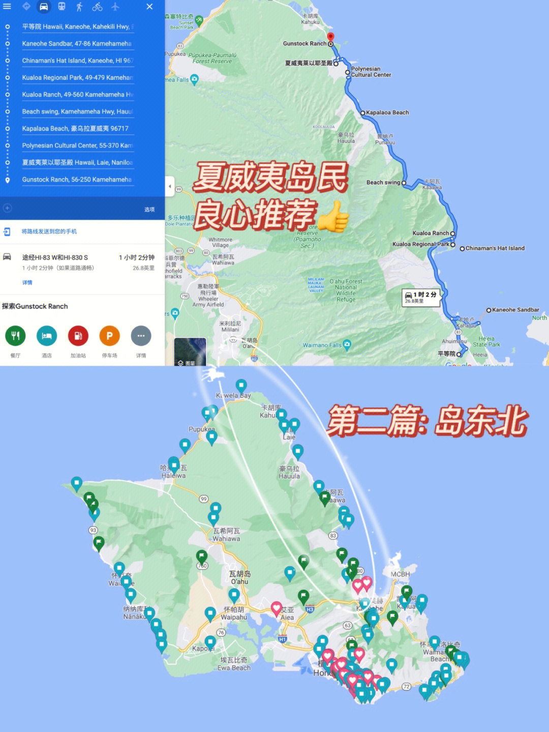 总结篇夏威夷欧胡岛最全路线规划2岛东北