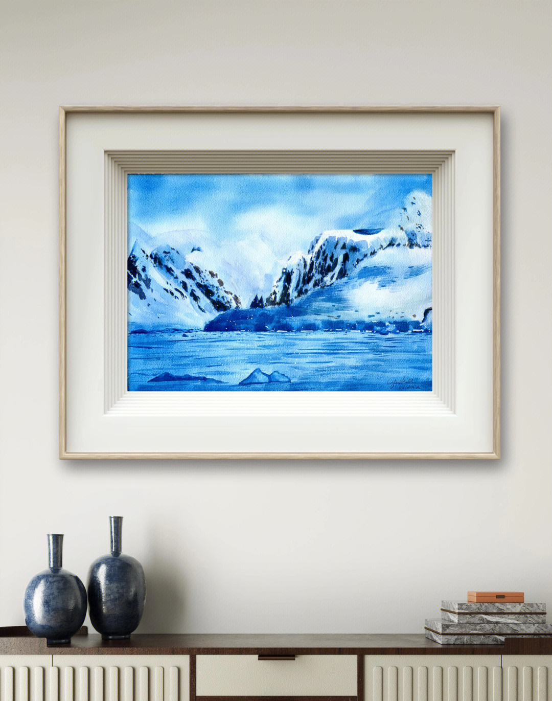 冷冰川装饰画图片