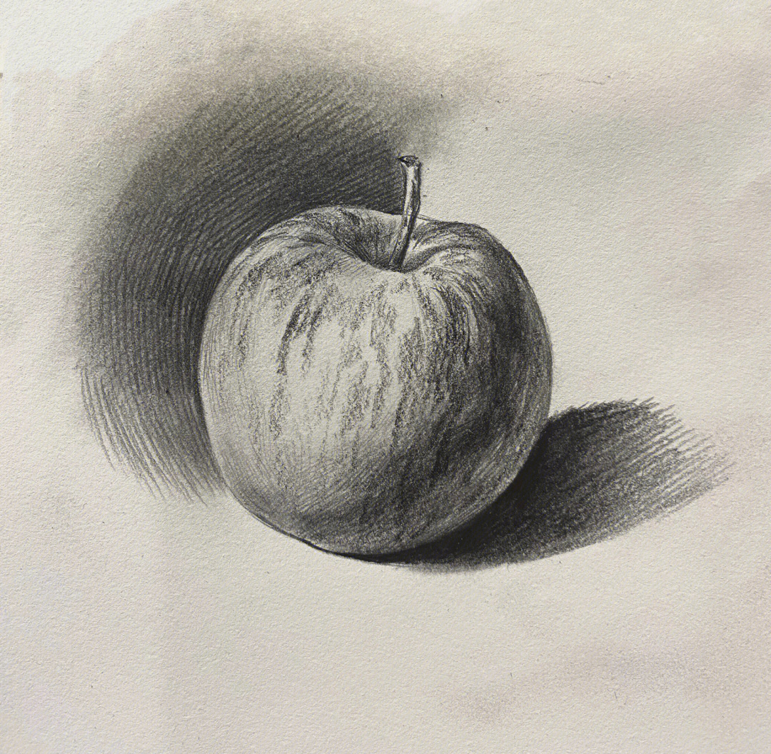 苹果素描画法步骤图片图片