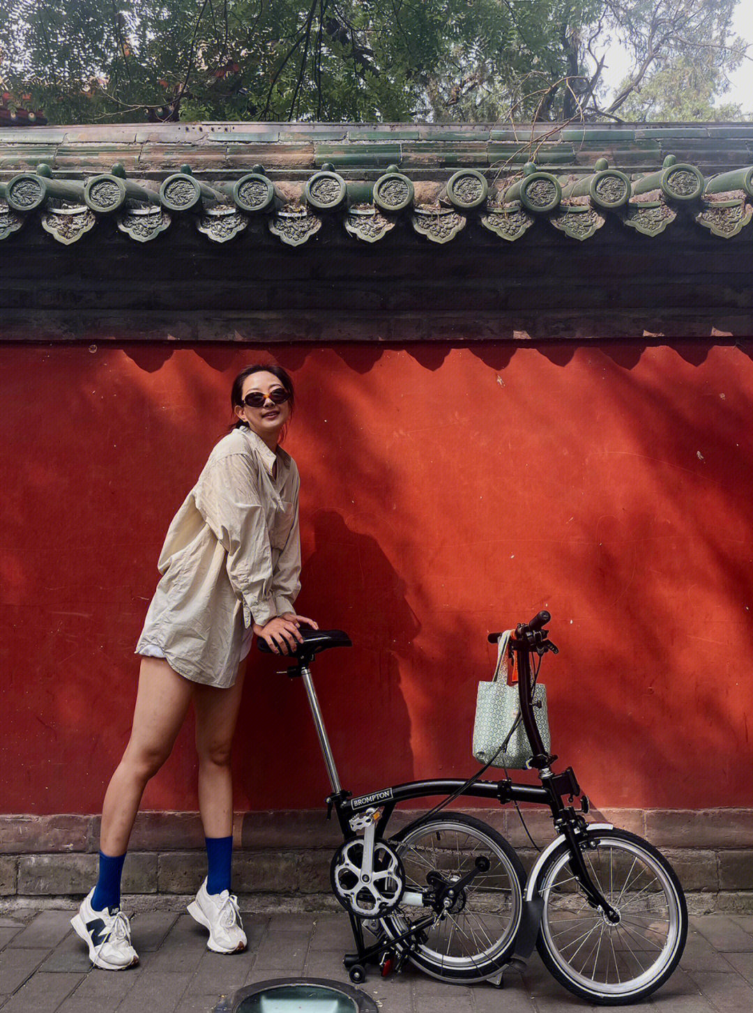 红墙绿瓦在北京最美的季节骑胡同