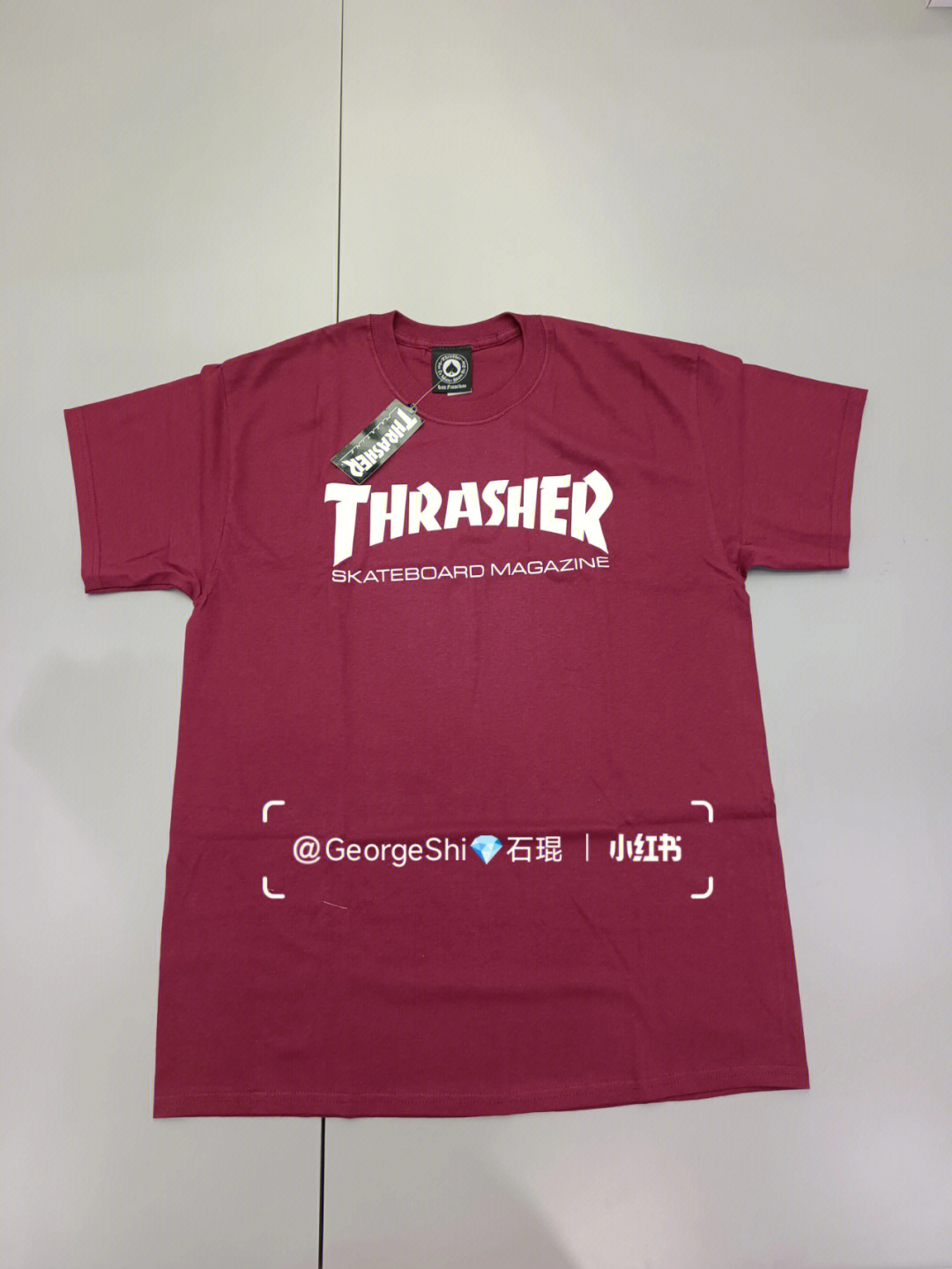 thrasher正品火焰魔力红微瑕特价rmb139包