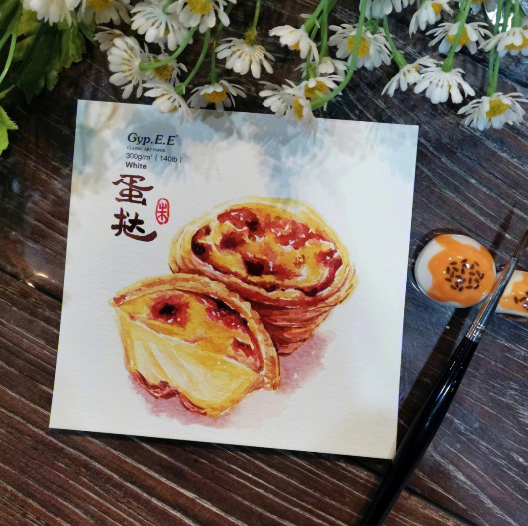 蛋挞线描图片