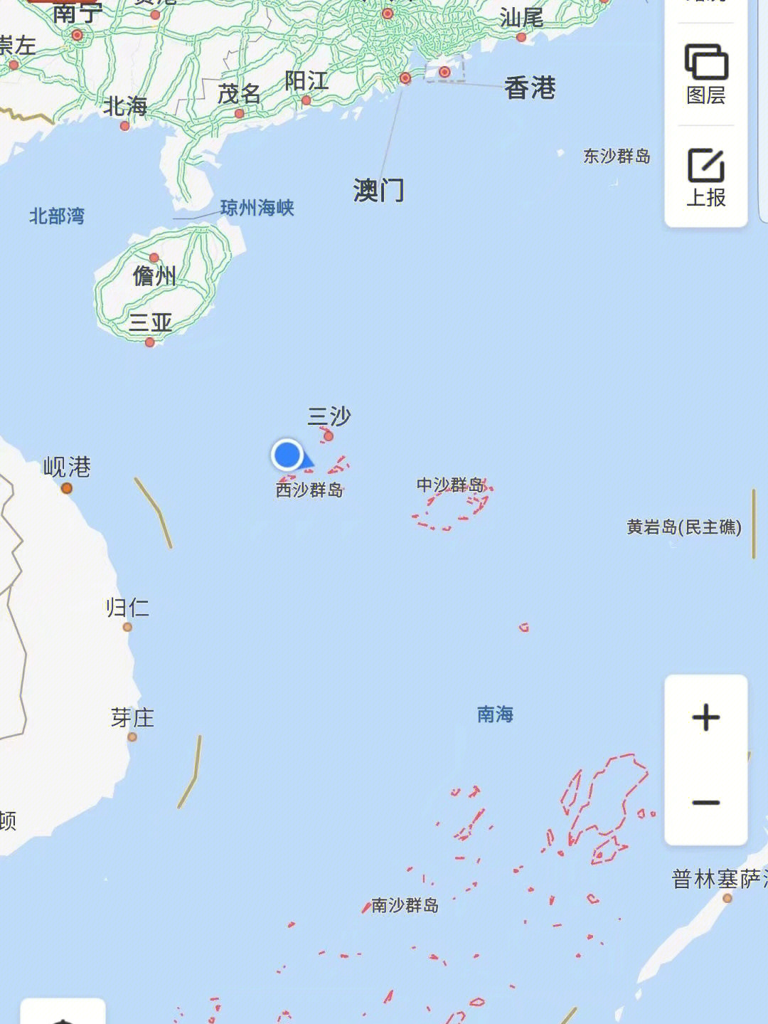 西沙群岛领海基线图图片