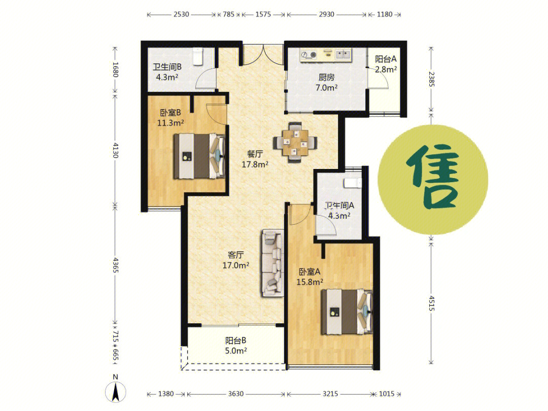 阳春豪景苑户型图图片