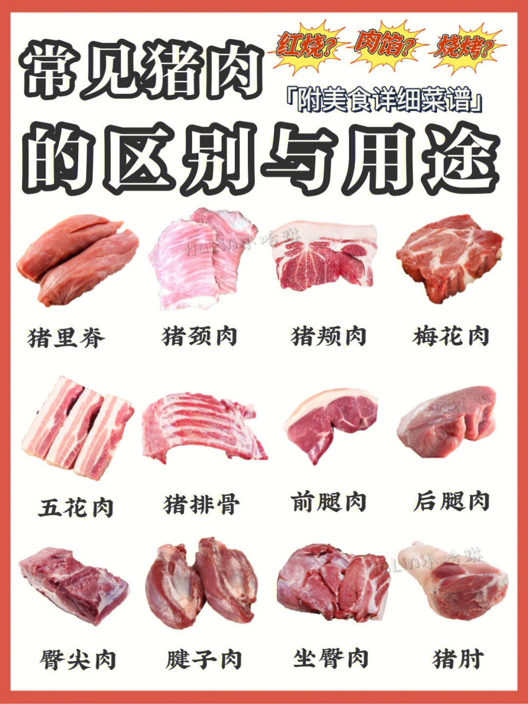 常见猪肉的区别和用途附详细做法
