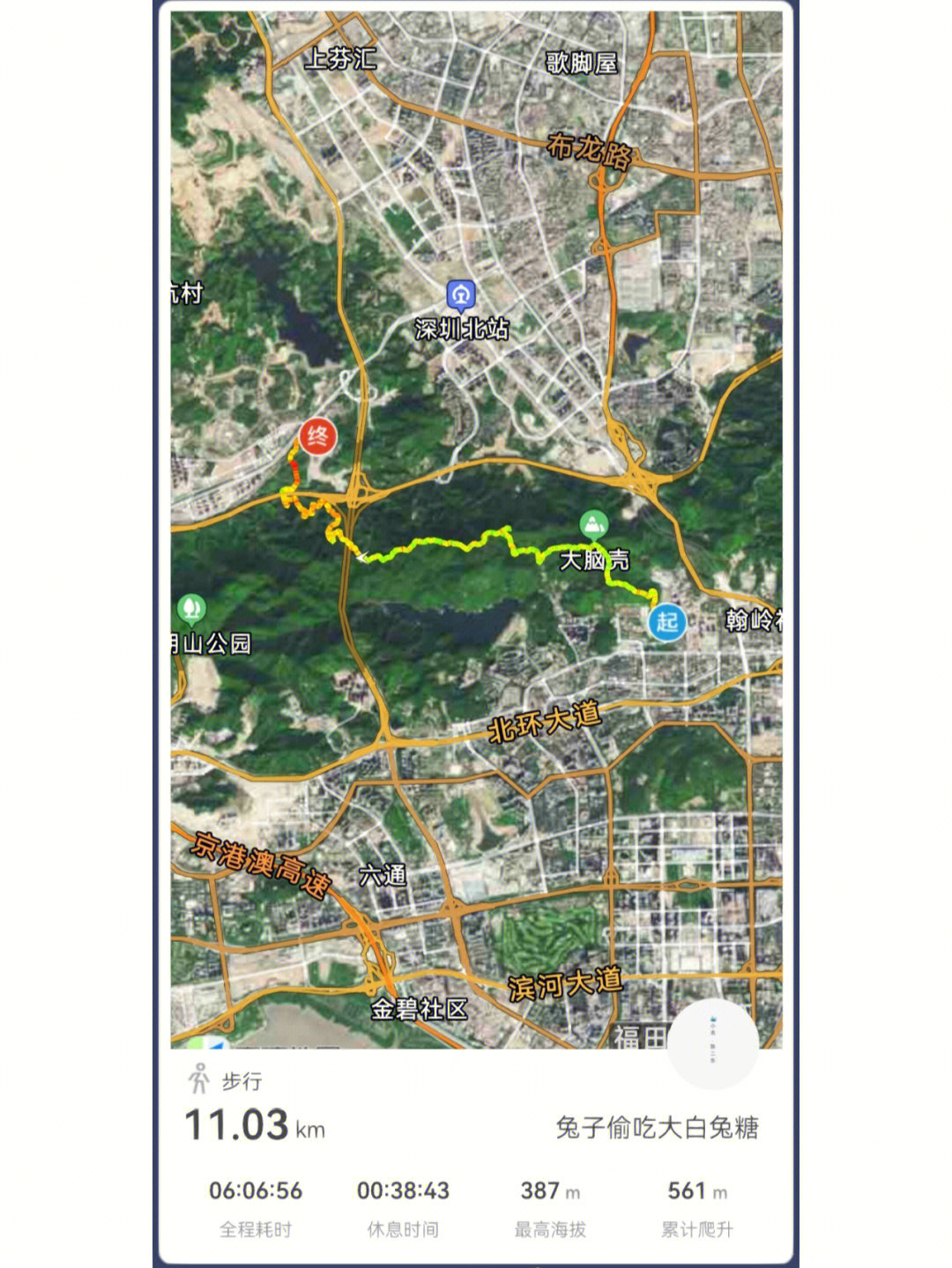 梅林后山徒步路线地图图片