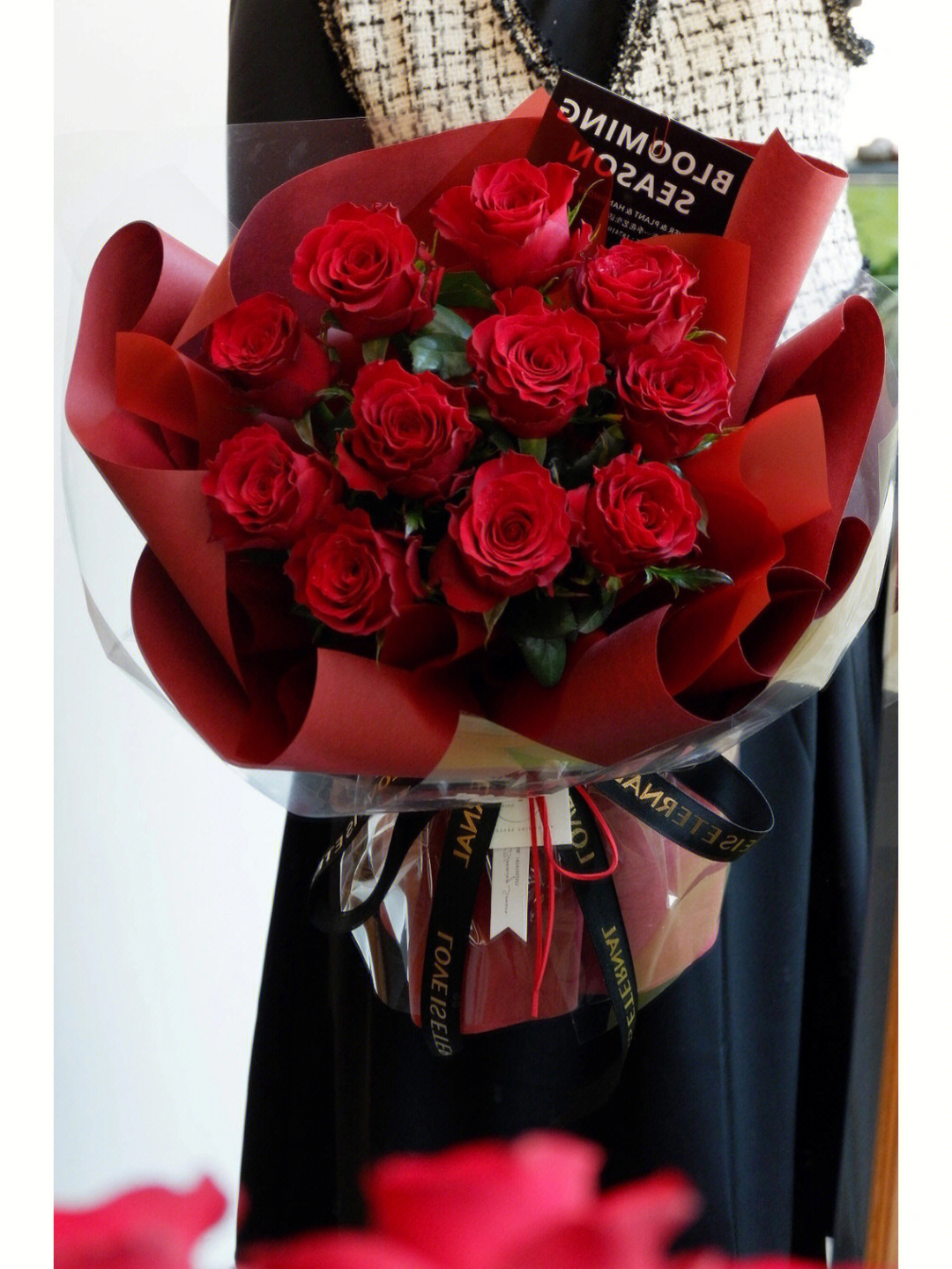 沈阳花店11朵红玫瑰求婚花束高原红玫瑰