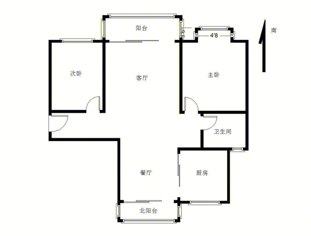 四室飞机户型图图片