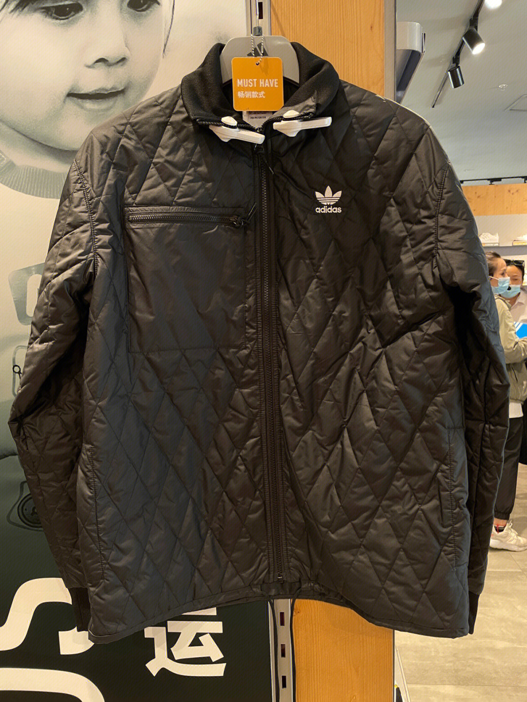 阿迪达斯adidas三叶草男款棉服