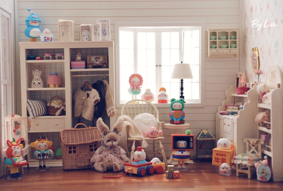 娃屋popmart堆满玩具的女孩子房间202