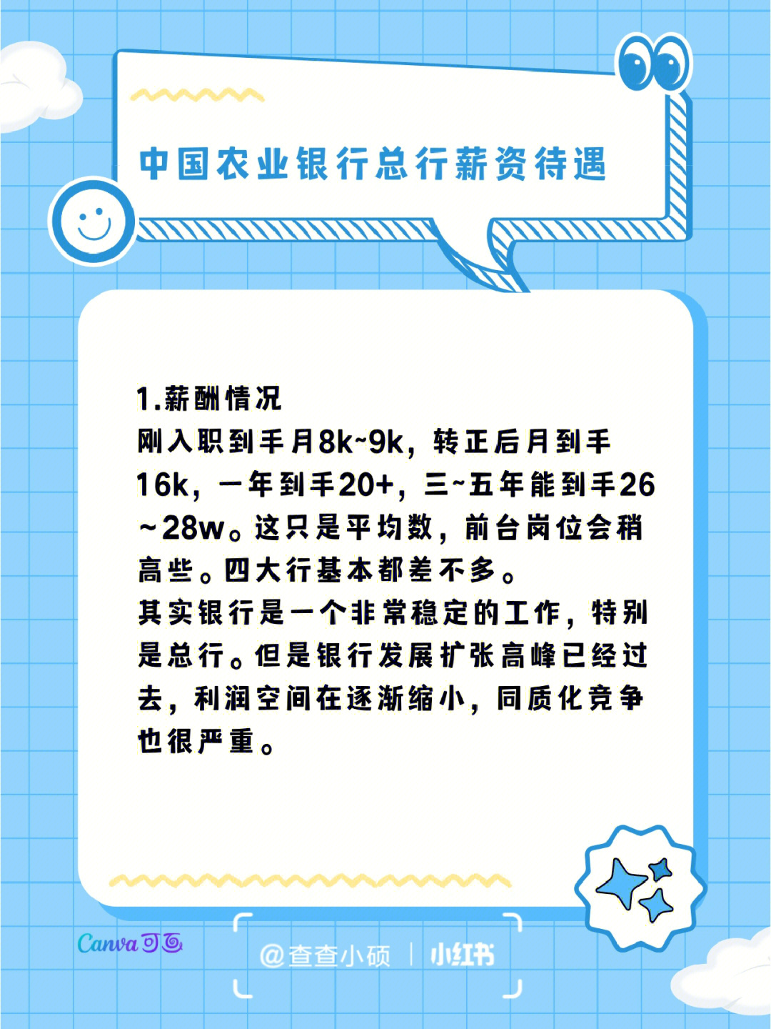 真实薪资系列|中国农业银行总行薪资待遇