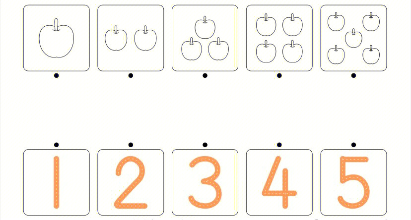 一年级点子图表示数字图片