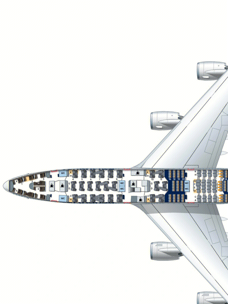 汉莎747-8座位图图片
