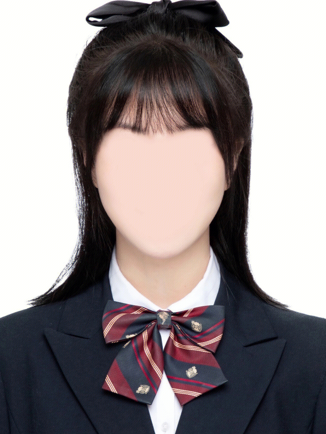 韩国制服证件照模板图片
