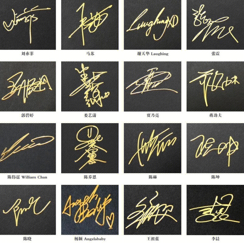 有趣个性可爱的明星签名欣赏丨signature
