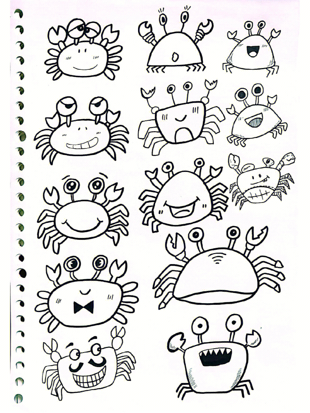 螃蟹简笔画图画图片