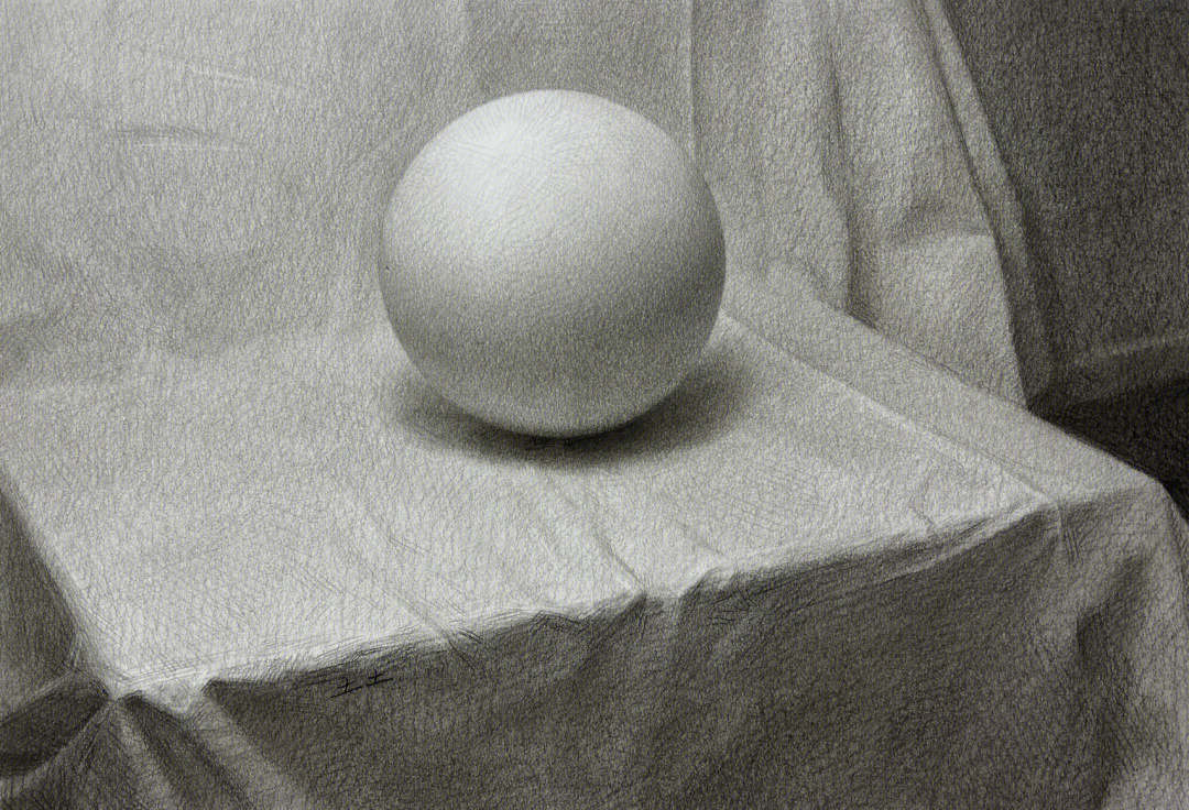石膏球体结构素描图片