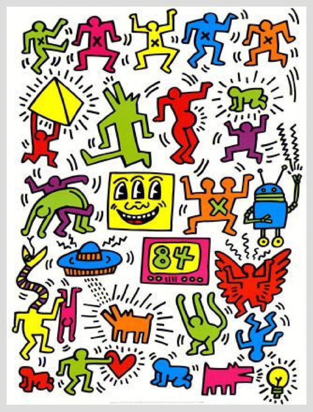 凯斯·哈林keith haring是1980年代,美国街头绘画艺术家和社会运动者