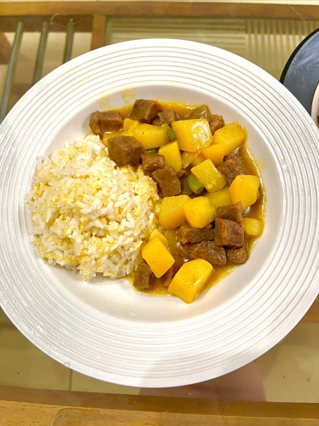 减脂期最爱的牛肉土豆咖喱饭