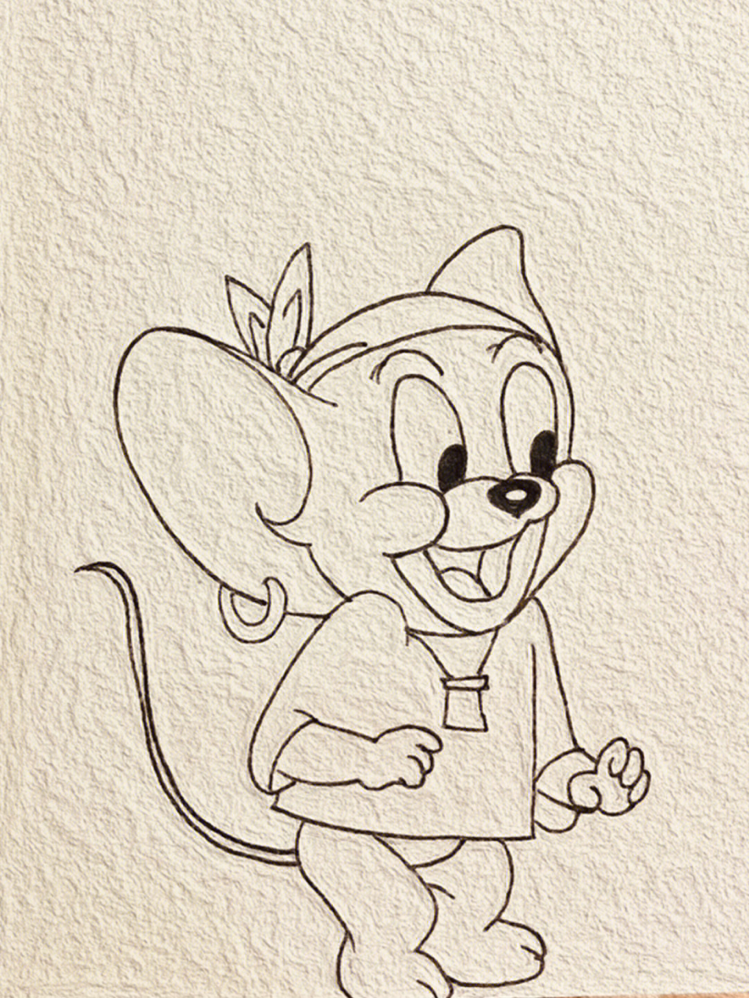 猫和老鼠手绘铅笔图片