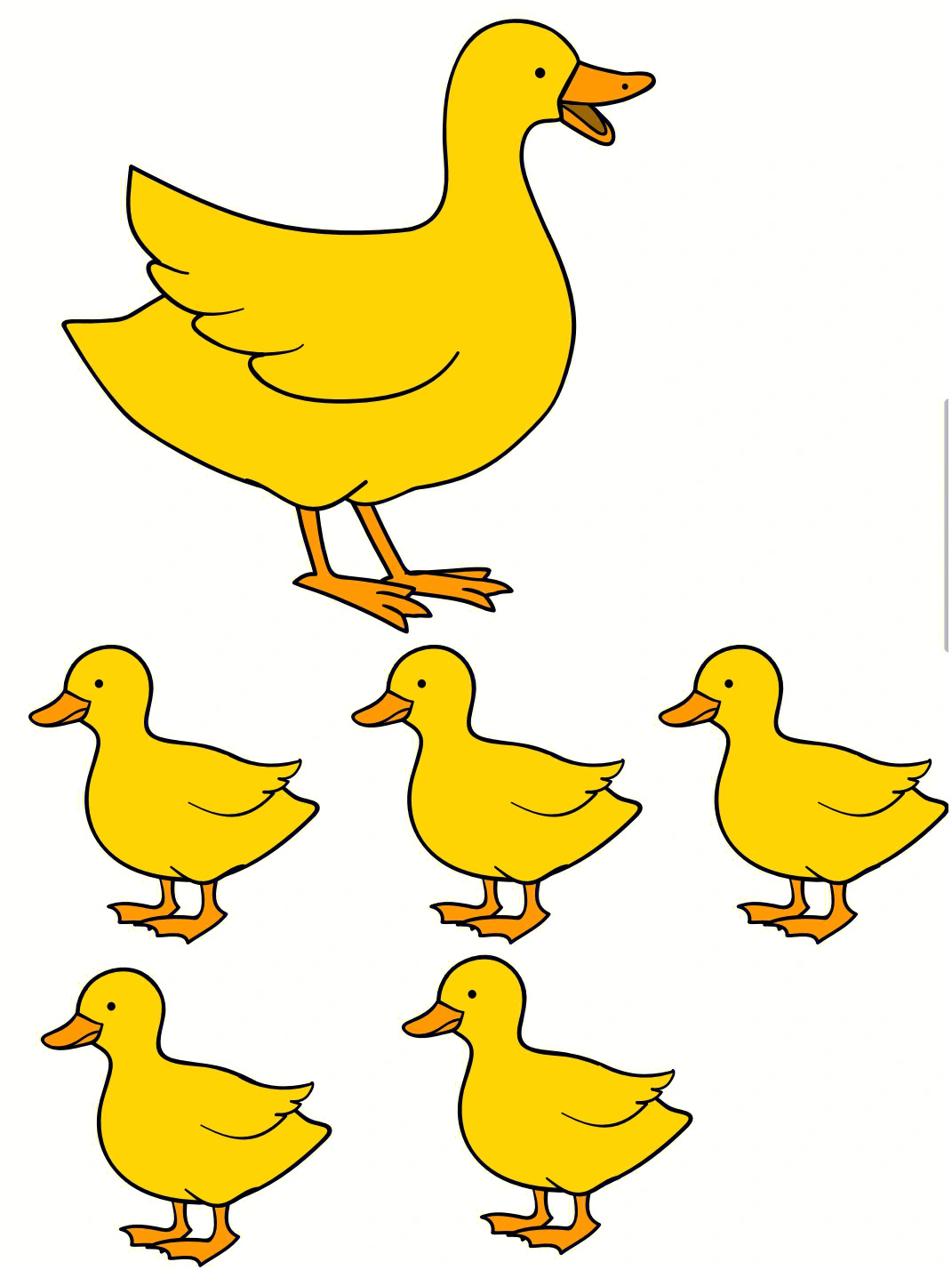 五只小鸭子英文歌简谱图片
