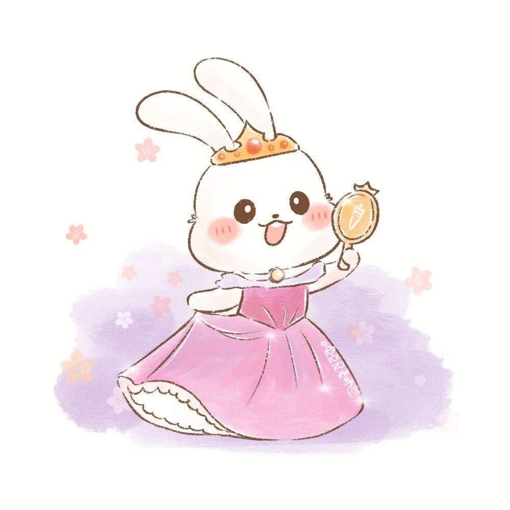 画一只公主的小兔子图片