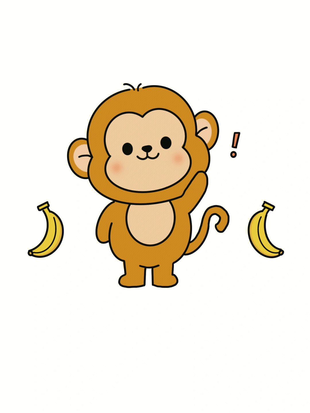 可爱的小猴子简笔画